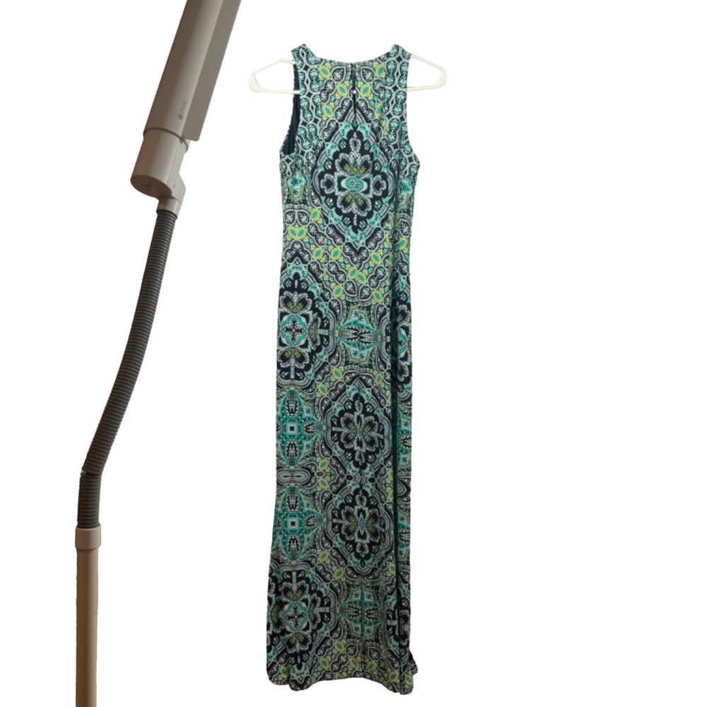 Geometry Print Summer Maxi Dress, Size 4P